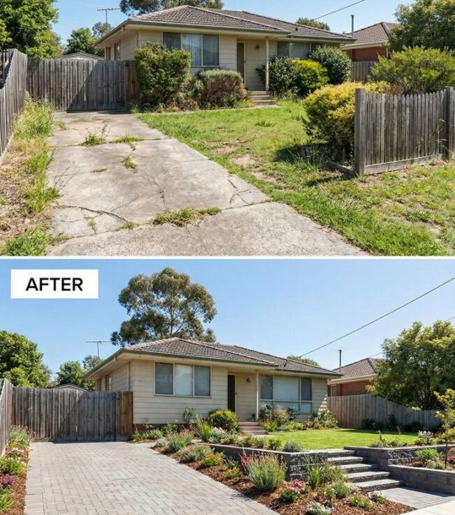 27 Front Yard Makeovers_ Stunning Before & After Transformations (2)