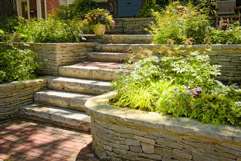 Retaining wall and paver hardscape project