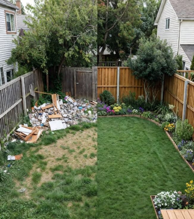 From Poor Yard to Dream Garden ✨ #CleanAndBloom #GardenTransformation #BeforeAfter #DreamGarden #Satisfying #Shorts #Transformation #Hope #NatureHealing