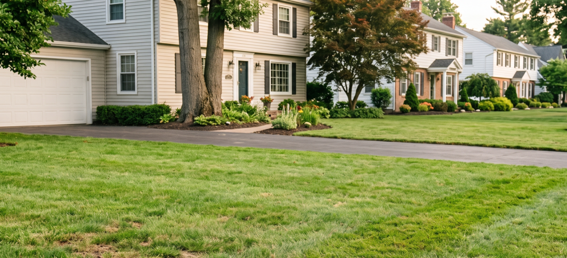 Suburban lawn in Amherst NY